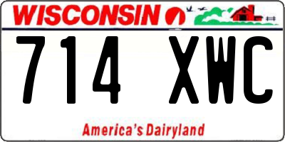 WI license plate 714XWC