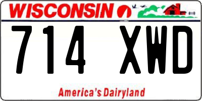 WI license plate 714XWD