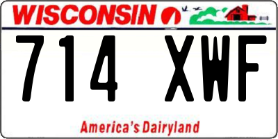 WI license plate 714XWF