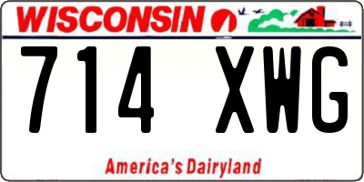 WI license plate 714XWG