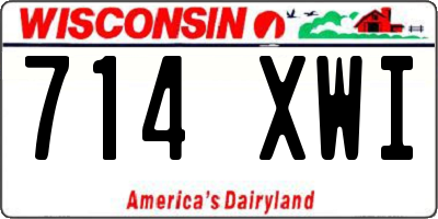 WI license plate 714XWI