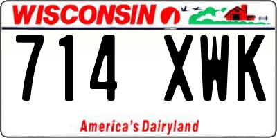 WI license plate 714XWK