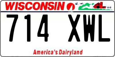 WI license plate 714XWL