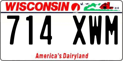 WI license plate 714XWM