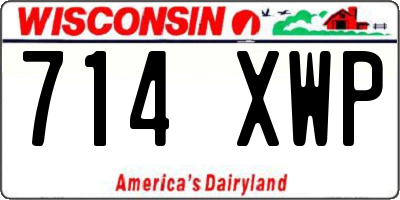 WI license plate 714XWP