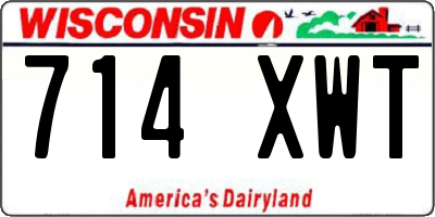WI license plate 714XWT