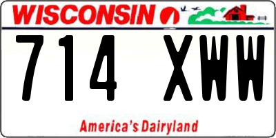 WI license plate 714XWW
