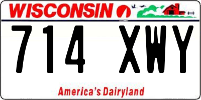 WI license plate 714XWY