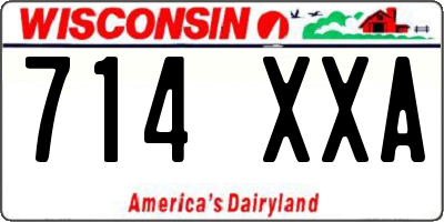 WI license plate 714XXA