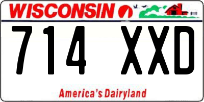 WI license plate 714XXD