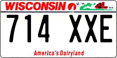 WI license plate 714XXE