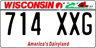 WI license plate 714XXG
