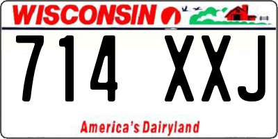 WI license plate 714XXJ