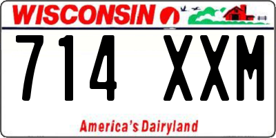 WI license plate 714XXM
