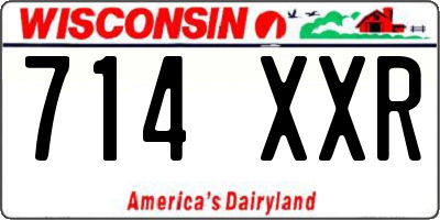 WI license plate 714XXR