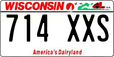 WI license plate 714XXS