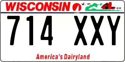 WI license plate 714XXY
