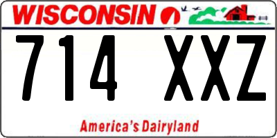 WI license plate 714XXZ