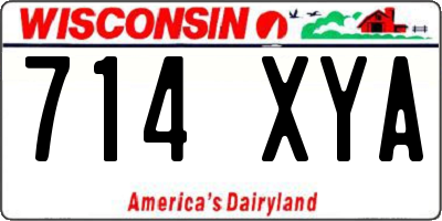 WI license plate 714XYA