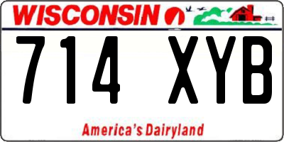 WI license plate 714XYB