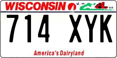 WI license plate 714XYK