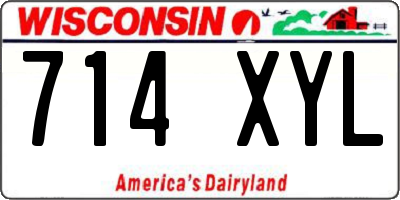 WI license plate 714XYL