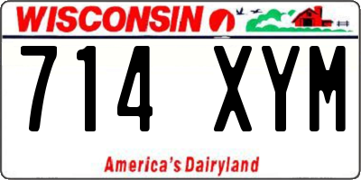WI license plate 714XYM