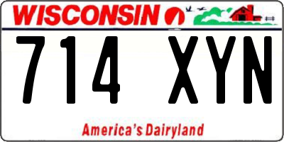 WI license plate 714XYN