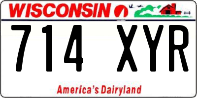 WI license plate 714XYR