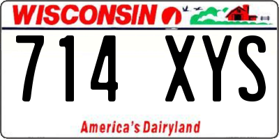 WI license plate 714XYS
