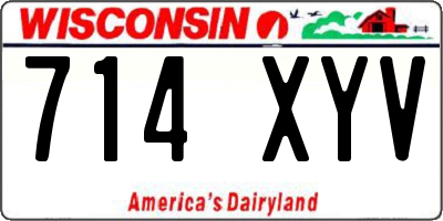 WI license plate 714XYV