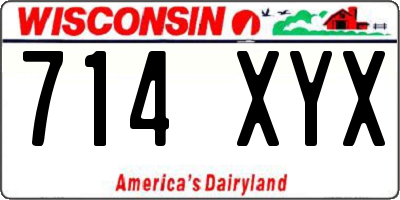 WI license plate 714XYX