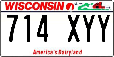 WI license plate 714XYY