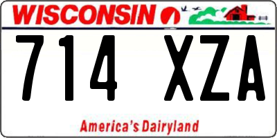 WI license plate 714XZA