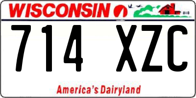 WI license plate 714XZC