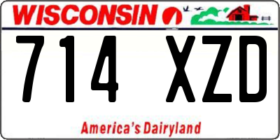 WI license plate 714XZD