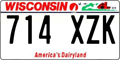 WI license plate 714XZK