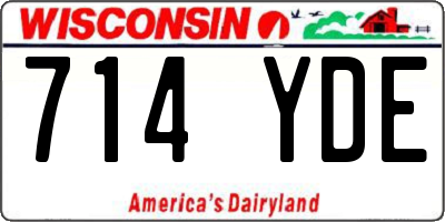 WI license plate 714YDE
