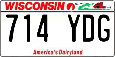 WI license plate 714YDG