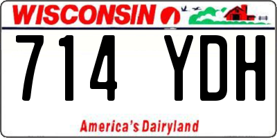 WI license plate 714YDH