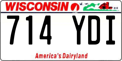 WI license plate 714YDI