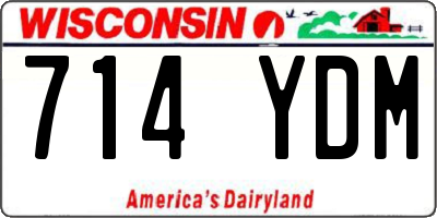 WI license plate 714YDM