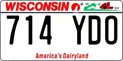 WI license plate 714YDO