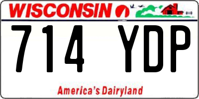 WI license plate 714YDP