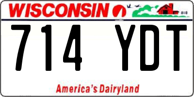 WI license plate 714YDT
