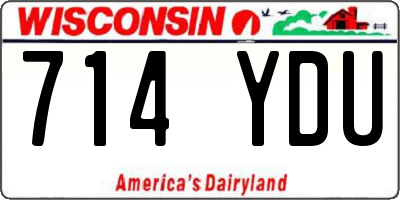 WI license plate 714YDU