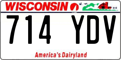 WI license plate 714YDV