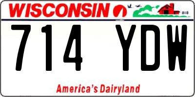 WI license plate 714YDW