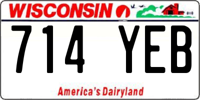 WI license plate 714YEB