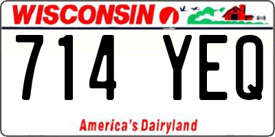 WI license plate 714YEQ